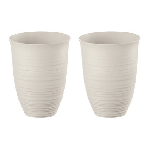 2PK Guzzini Earth Tierra 12.4cm/520ml Tall Tumbler - White