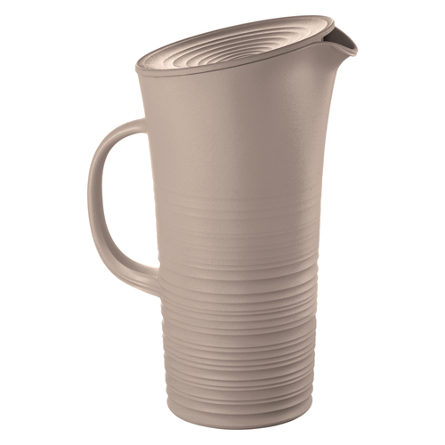 Guzzini Earth Tierra 26.9cm/1.8L Jug Pitdher w/ Lid - Taupe