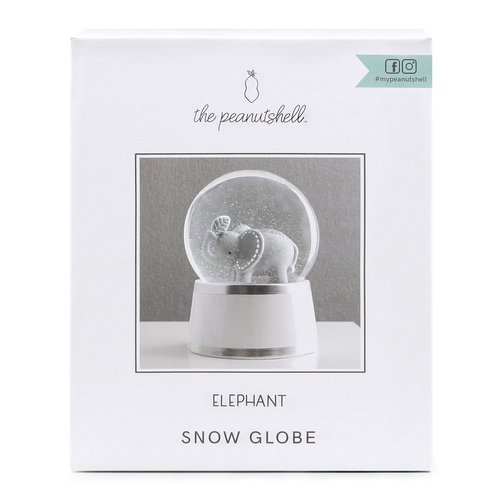 The Peanutshell 16cm Resin Snow Globe Ornament Display Elephant