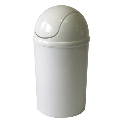 Homeleisure Click Lock 15L Plastic Trash Bin White 