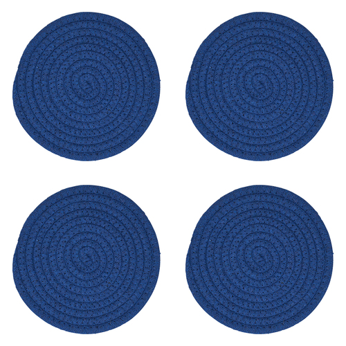 4PK Annabel Trends Rope Trivet Round 20cm Large - Navy