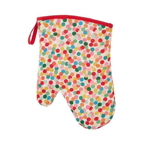 Annabel Trends Linen Single Oven Mitt 18x26cm - Confetti