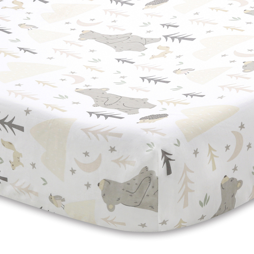 The Peanutshell Baby/Infant Cotton Cot Fitted Sheet Under The Stars 135cm