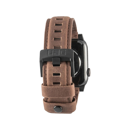 Urban Armour Gear Leather Strap Band For Apple Watch 44/42mm - Brown