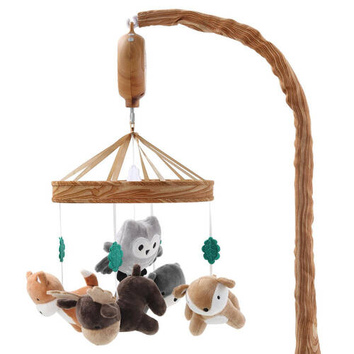 The Peanutshell Baby/Infant Musical Crib Mobile - Neutral Woodland 0y+