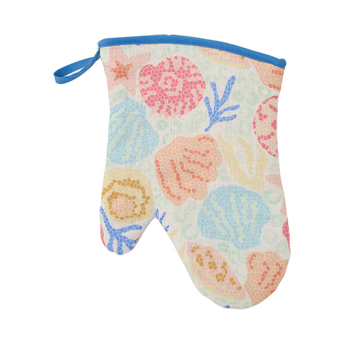 Annabel Trends Linen Single Oven Mitt 18x26cm - Shelly Beach