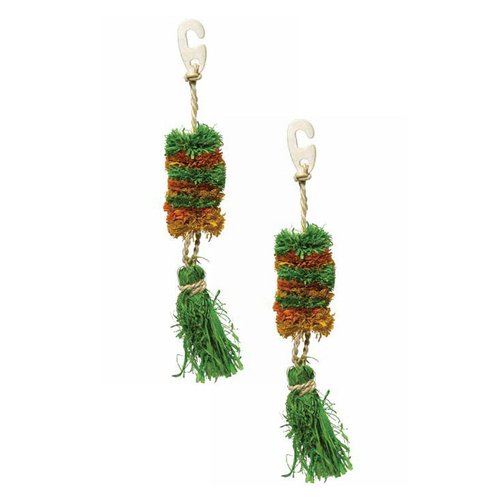 2PK Rosewood Salsa Corn Leaf Garland Rabbit/Hamster Pet Activity Hanging Toy Green