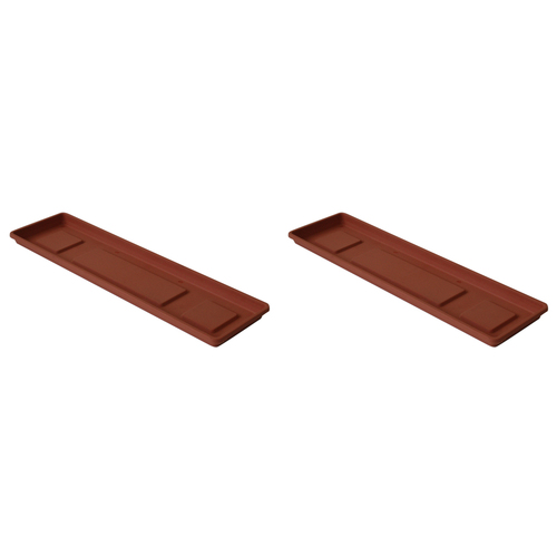 2PK Homeleisure Planterra Box Flower/Plant Tray 60cm Terracotta 