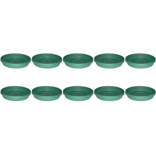 10PK Homeleisure Planterra Saucer 300mm Green Garden 