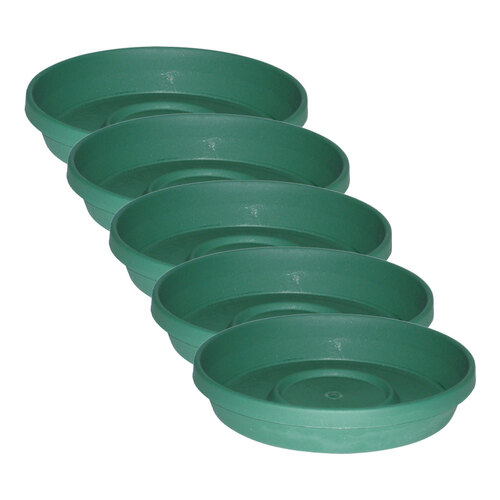 5PK Homeleisure Planterra Saucer 300mm Green Garden 