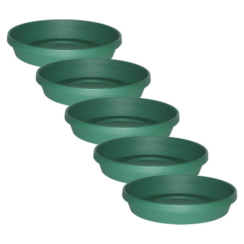 5PK Homeleisure Planterra Saucer 400mm Green Garden 