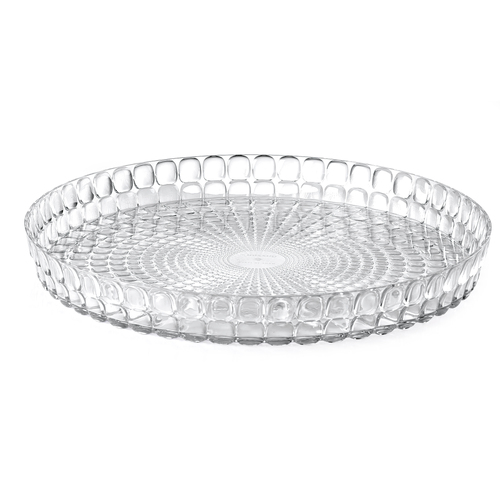 Guzzini Tiffany 35.6cm Round Plastic Serving Tray - Clear