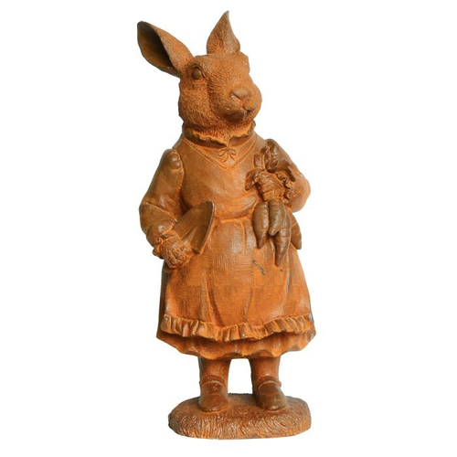 Willow Mother Rabbit 42cm Cast Iron Ornament Garden Decor Large