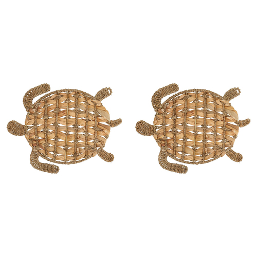 2PK Annabel Trends Water Hyacinth Placemat 44x33cm - Seaside Turtle