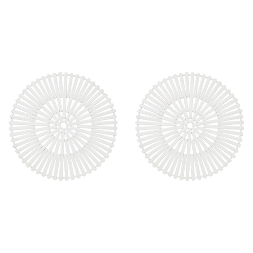 2PK Annabel Trends Bamboo Table Placemat 37cm Round - White