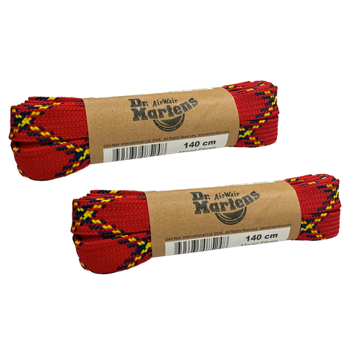 2PK Dr. Martens Shoe Laces Red Plaid 140cm 8-10 Eye For 1460/1490/Jadon Boots