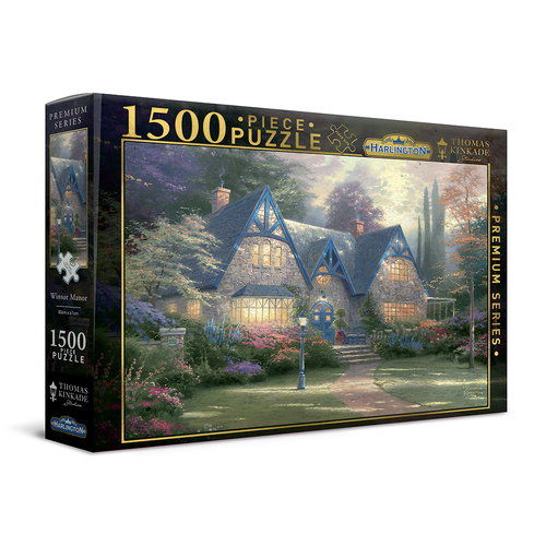 1500pc Harlington Thomas Kinkade Puzzle Winsor Manor 8yrs+ 83x61cm