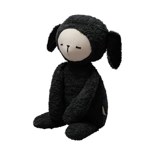 Fabelab 54cm Cotton Big Buddy Black Sheep Plush Toy Baby/Infant 0m+