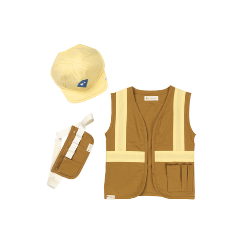 Fabelab Dress Up Builder Set Costume Kids 3-6y Ochre