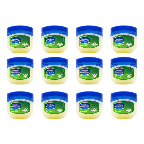 12PK Vaseline Blue Seal 50ml Petroleum Jelly Jar Aloe Fresh