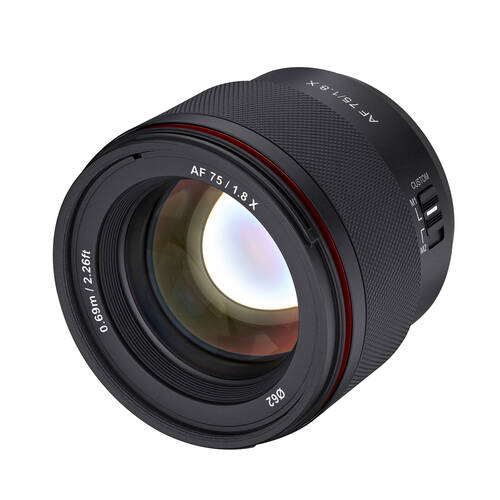 Samyang 75mm F1.8 AutoFocus UMC II Lens For Fuji X APS-C - Black