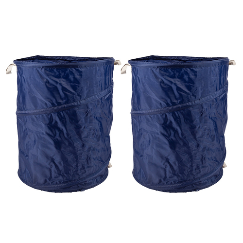 2PK Garden Bag 170L Pop Up Leaves/Debris Storage - Blue 