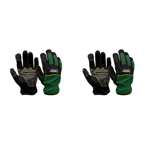 2PK Cyclone Power Garden Synthetic Palm Leather Gloves Small