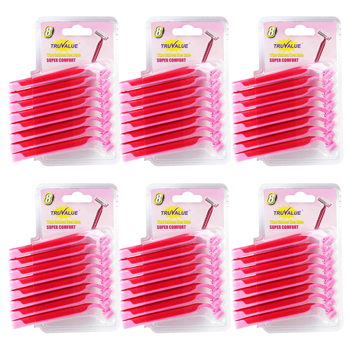 48pc Truvalue Disposable Razors Triple Blade Shaving For Women