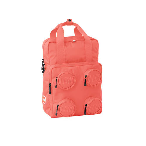 Lego Brick 2x2 Backpack School/Office Bag Unisex 37cm Vibrant Coral