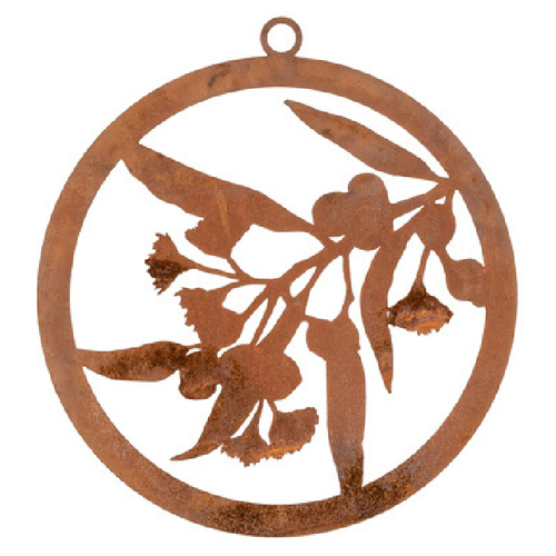 Single Ring Gum Corten Steel Hanging Garden Decor - Assorted