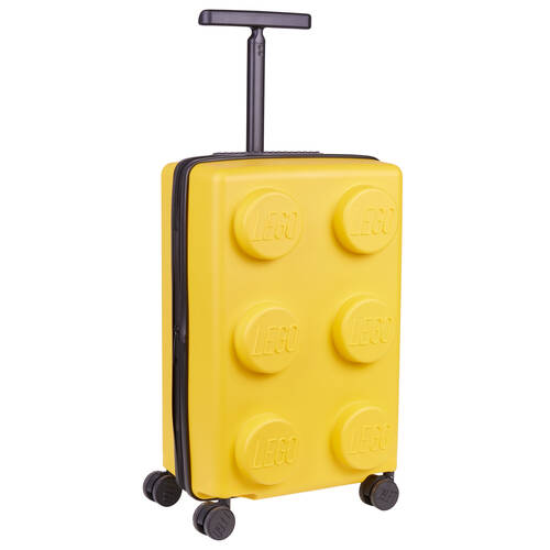 Lego Brick 2x3 Trolley Luggage Suitcase Bag Expandable 35.5x56cm - Bright Yellow