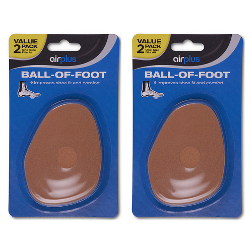 2PK Airplus Ball-Of-Foot Foam Cushion Improves Shoes Fit/Comfort One Size