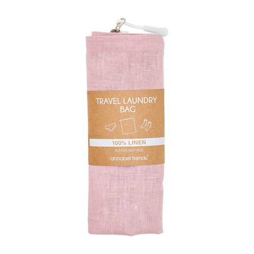 Annabel Trends Linen Laundry Bag 35x50cm - Rose Pink