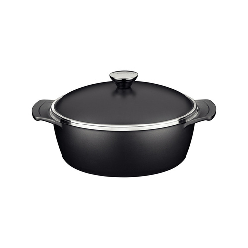 Tramontina Lyon Casserole Pan with Lid 24cm/6.8L - Black