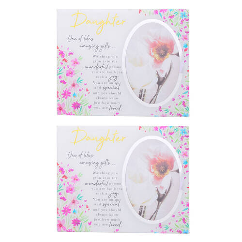 2PK Gibson Gifts Embrace Daughter Frame 4x6" Plaque Decor