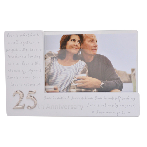 Gibson Gifts 25th Anniversary Frame 6x4" Home Decor