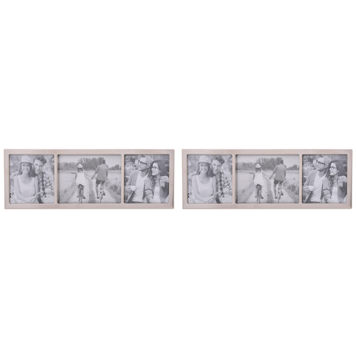 2PK Gibson Gifts Elegant Silver Trio Photo Frame 34x11cm