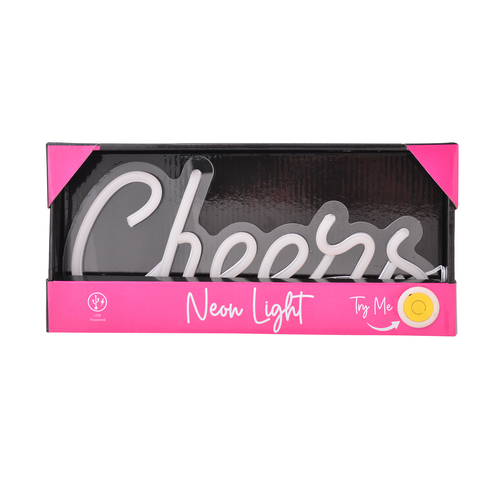 Gibson Gifts Cheers LED Neon Light Stand Home/Room Decor 30cm