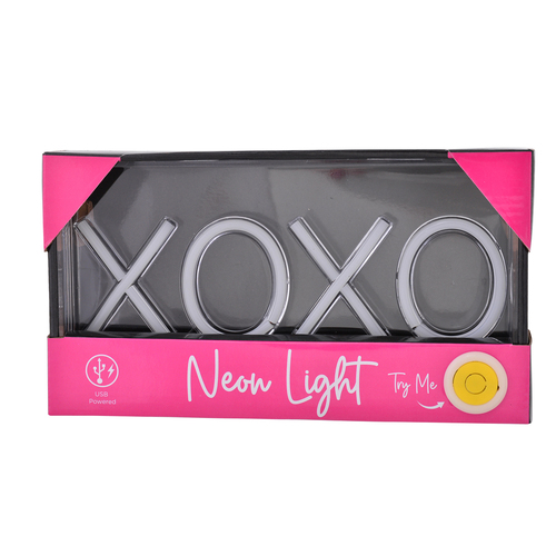 Gibson Gifts XOXO LED Neon Light Stand Home/Room Decor 23cm