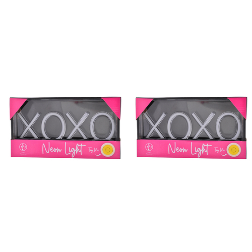 2PK Gibson Gifts XOXO LED Neon Light Stand Home/Room Decor 23cm