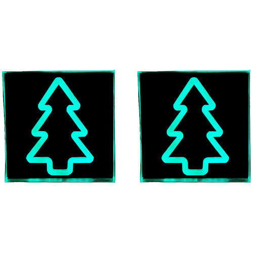 2PK Gibson Gifts Neon USB LED Xmas Box Stand 18x18cm Assorted