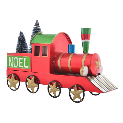 Gibson Gifts Lustre Noel Xmas Train Home Decor 24x35cm