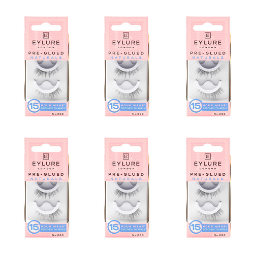 6PK Eylure London Pre Glued Lashes Extension 15-Hour Wear 003