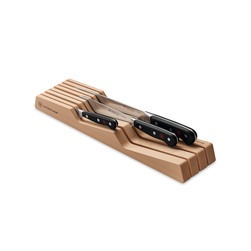 Wusthof Beechwood In-Drawer 7-Slot Knife Organiser Brown 43x10cm