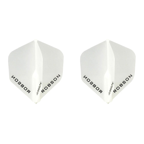 2x 3pc Robson Plus Dart Flights Standard Set - Clear White