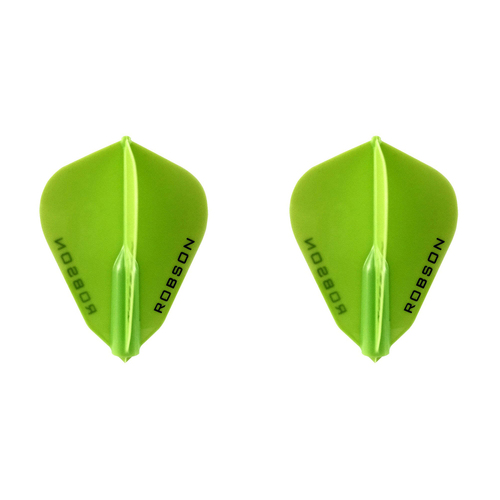 2x 3pc Robson Plus Dart Flights F Shape Accessory Set - Green