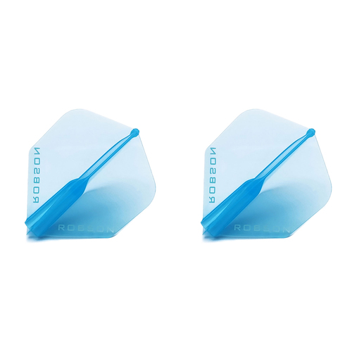 2x 3pc Robson Plus Dart Flights Standard Set - Blue Crystal