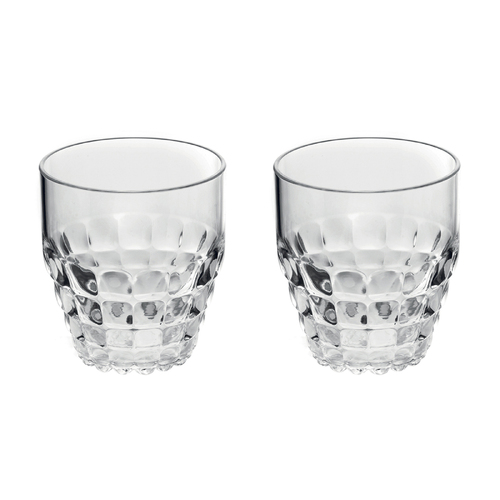 2PK Guzzini Tiffany 350ml/9.5cm Plastic Low Tumbler - Clear