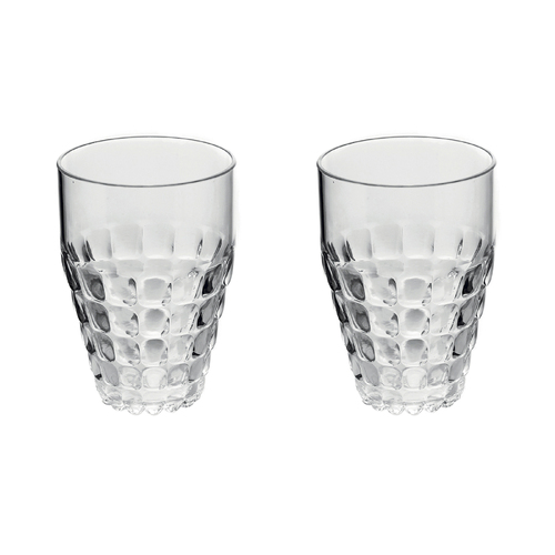 2PK Guzzini Tiffany 510ml 19cm Plastic Tall Tumbler - Clear