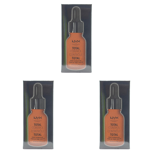 3PK Nyx 13ml Total Control Drop Face Foundation - 19 Mocha 